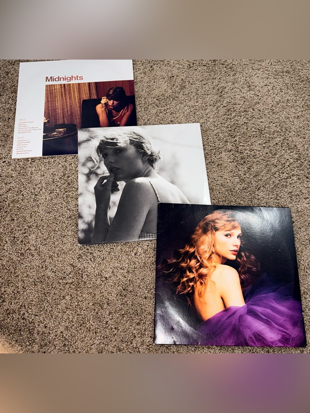 Taylor Swift Vinyl Record Bundle Lot of 3 💜 Midnights Folklore Speak Now TV